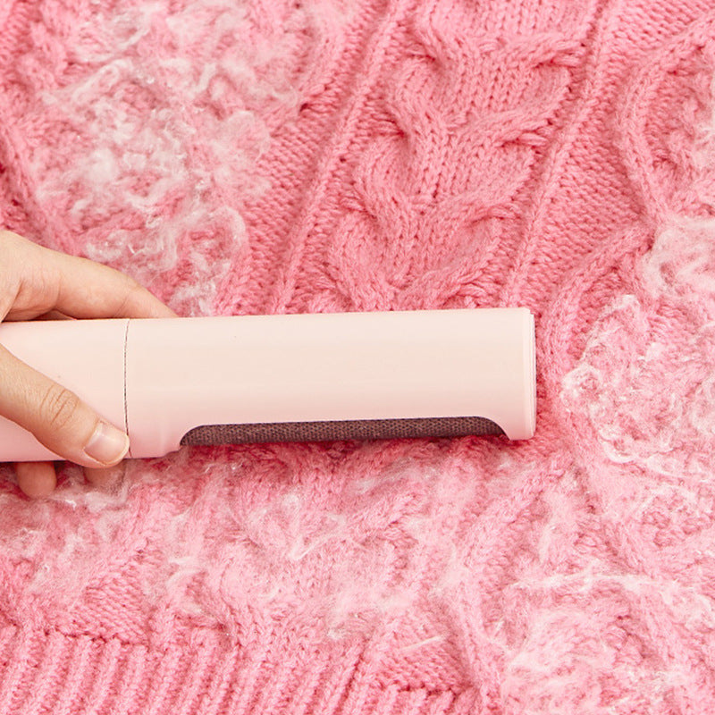 2-1 Reusable Pet Hair Remover Brush Lint Roller Portable Self Cleaning Tool