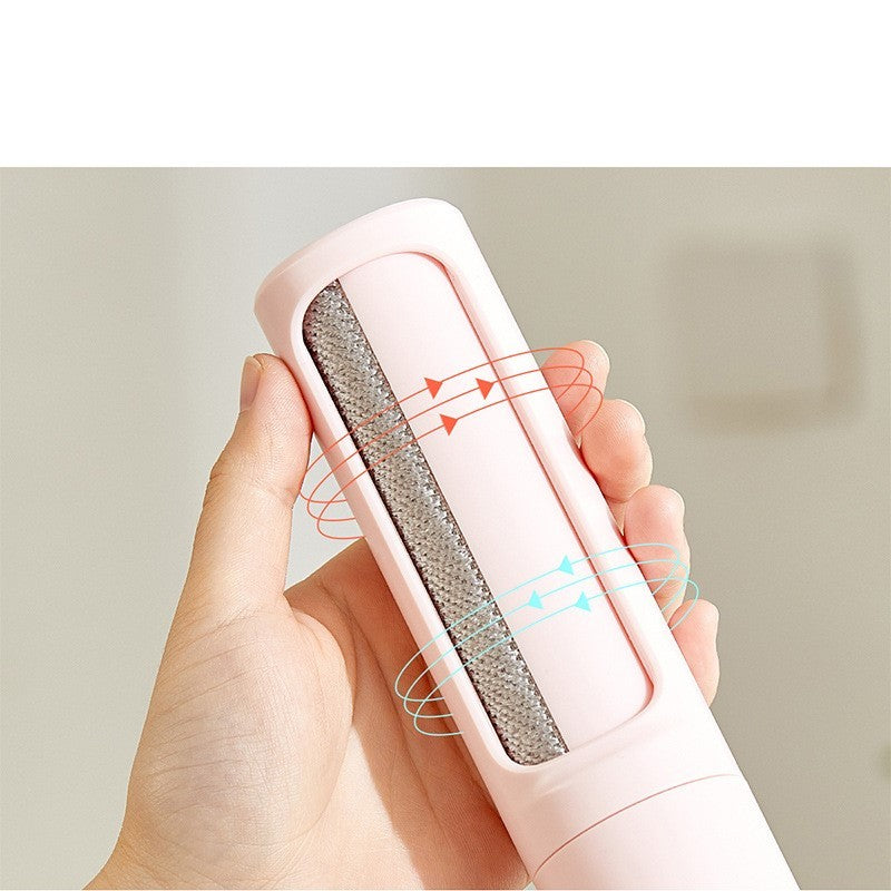 2-1 Reusable Pet Hair Remover Brush Lint Roller Portable Self Cleaning Tool