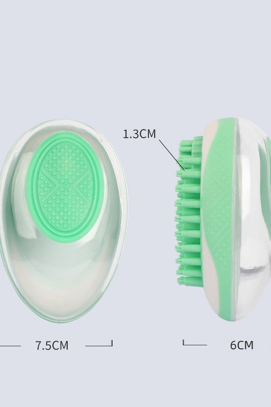 Dog Cat Bath Brush 2-in-1 Pet SPA Massage Comb Soft Silicone Brush