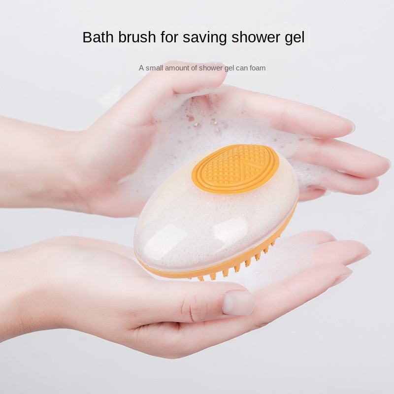 Dog Cat Bath Brush 2-in-1 Pet SPA Massage Comb Soft Silicone Brush