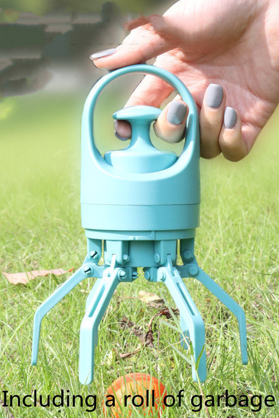 Portable Lightweight Dog Pooper Scooper With Built-in Poop Bag Dispenser Eight-claw Shovel For Pet Toilet Picker