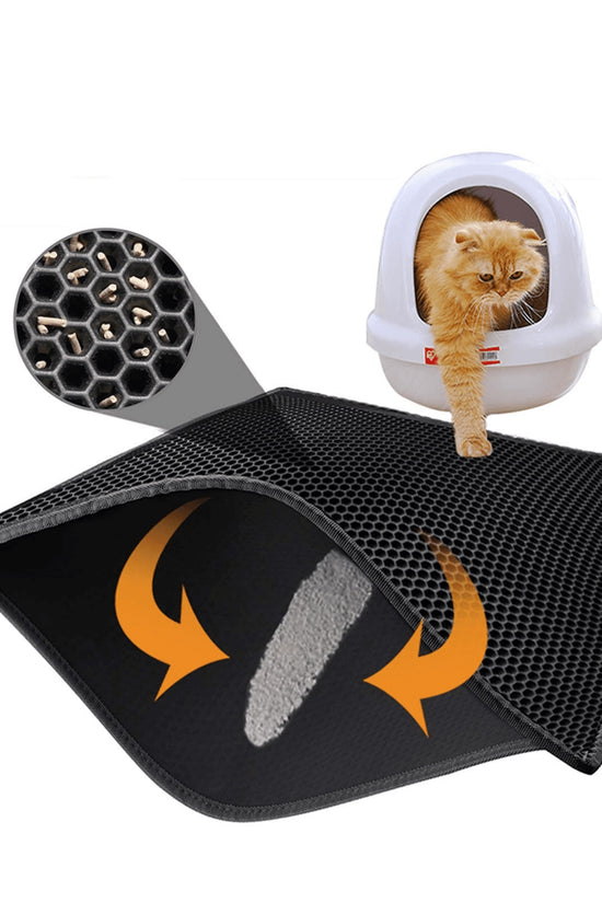 Cat Litter Mat Trapping Honeycomb Double Layer Waterproof Non-slip Sand Filter