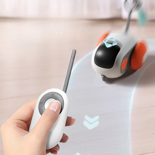 RC Interactive Cat Car Toy USB Charging Chasing Automatic Self-moving Smart Control Car
