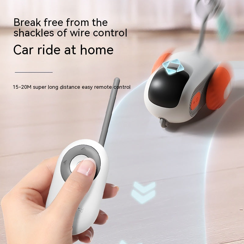 RC Interactive Cat Car Toy USB Charging Chasing Automatic Self-moving Smart Control Car