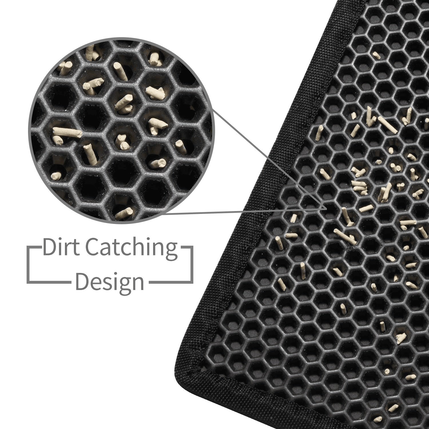 Cat Litter Mat Trapping Honeycomb Double Layer Waterproof Non-slip Sand Filter