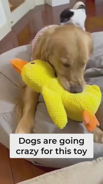 Pet Plush Toy Dog Calming Duck Stuffed Duck Toys Chew Toy Squeaky For Puppy Pet Teeth Cleaning Chew Pillow Toy Pet Supplies